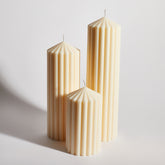 Ribbed Temple Decorative Candle